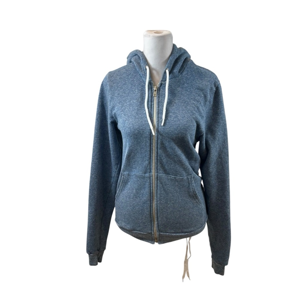 Ladies American Apparel Heather Blue‎ Full Zip Hoodie Size XS